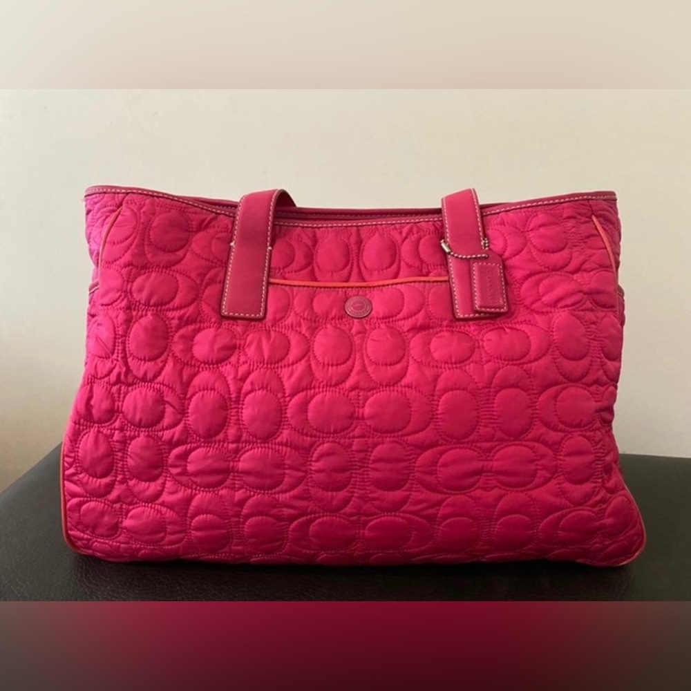 Quilted Signature Tote/Diaper Bag